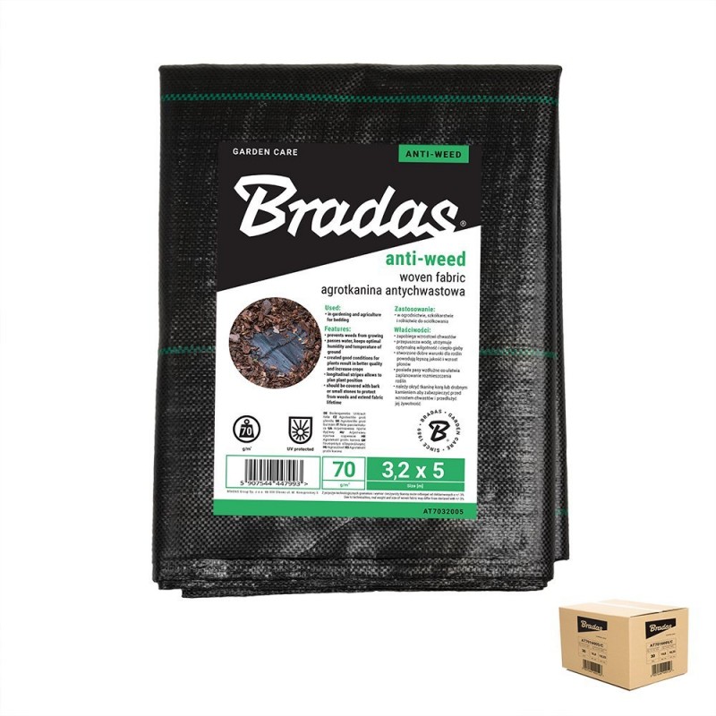 Agrotextil anti buruieni PP, negru UV, 70g, 0,8 x 15m