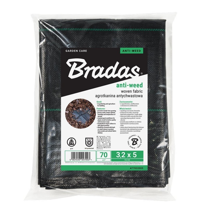 Agrotextil anti buruieni PP, negru UV, 70g, 0,8 x 15m
