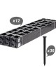 Kit bordură gazon 1m x 4,5cm, 12 buc, 36 ancore incluse