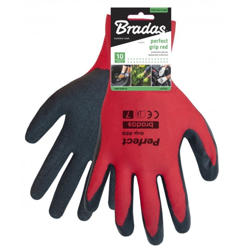 Mănuși de protecție din latex PERFECT GRIP RED, largi