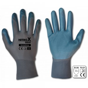 Mănuși de protecție din nitril NITROX GREY