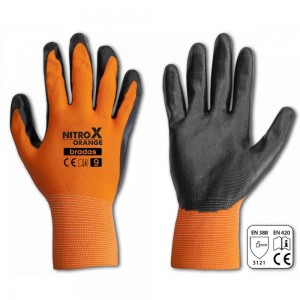 Mănuși de protecție din nitril NITROX ORANGE