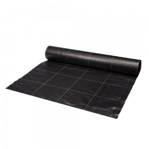 Agrotextil, folie antiburuieni - negru, tip grilă, 100g, 1,1m x 100m