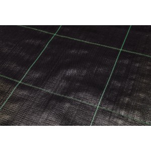 Agrotextil, folie antiburuieni - negru, tip grilă, 100g, 1,1m x 100m