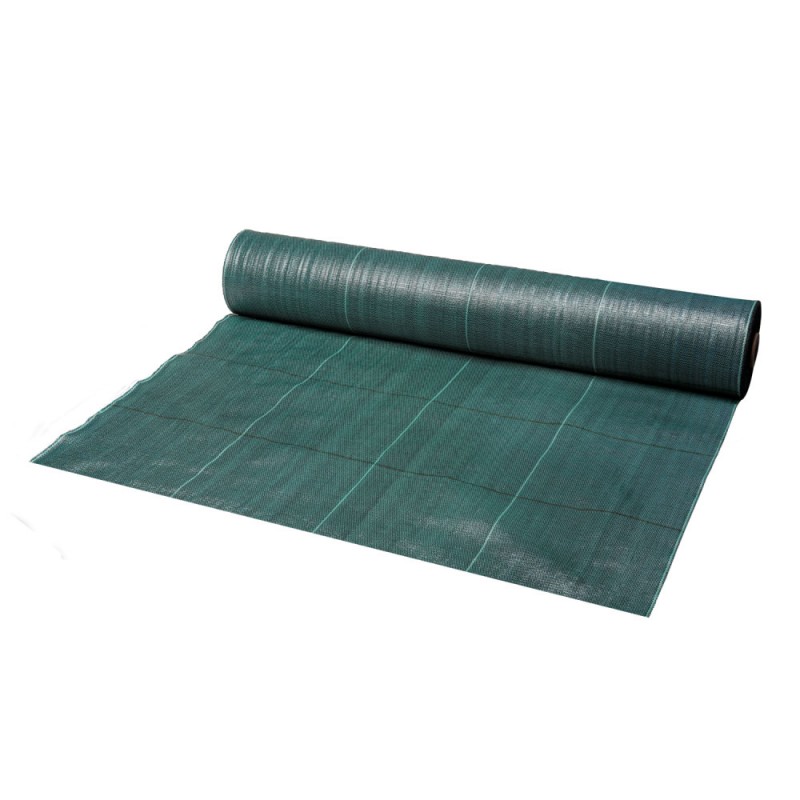 Agrotextil, folie antiburuieni - verde, tip grilă, 130g, 0,8m x 50m