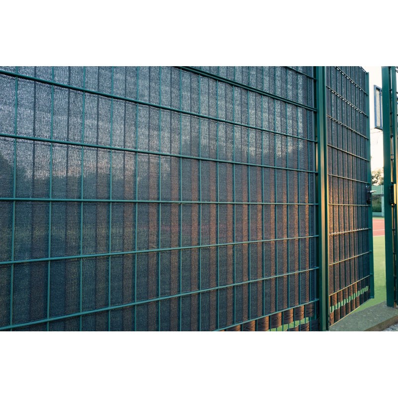 Bandă umbrire gard din PVC 19cm x 36m, 200g/m2, Bradas, maro