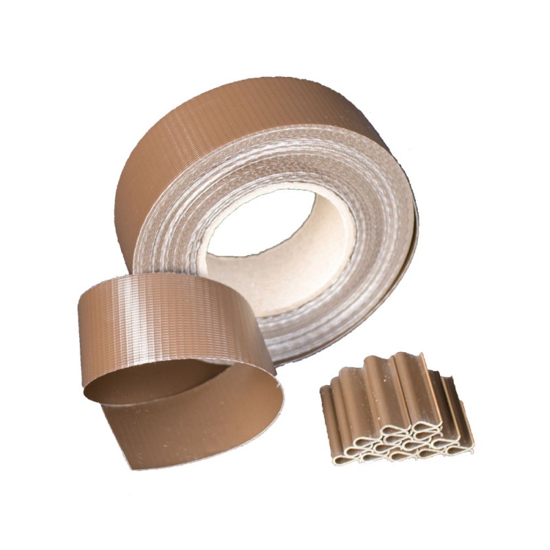 Bandă opacizare gard din PVC 4,75cm x 35m, 450g/m2, Bradas, maro