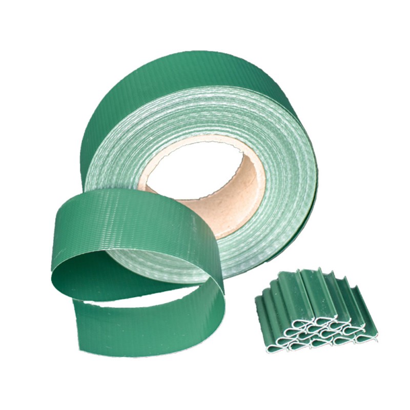 Bandă opacizare gard din PVC 4,75cm x 35m, 450g/m2, Bradas, verde