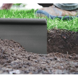 Bandă separatoare de gazon 18m x 12,5cm, gri