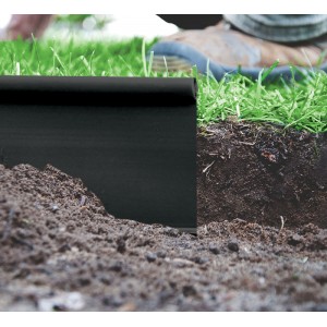 Bandă separatoare de gazon 18m x 12,5cm, negru