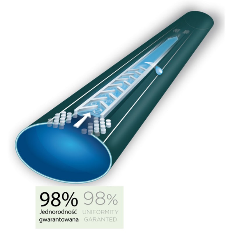 Banda pentru irigații prin picurare Hiro tape, 8 mil, 1,5l/h, D 16 mm, distanta orificii 10 cm, rola 100 m