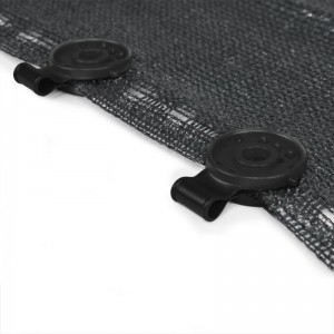 Cleme prindere plasa umbrire, Bradas, negru, 1 buc