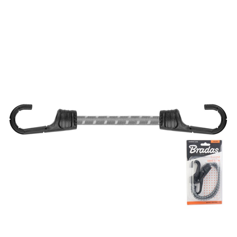 Coardă elastică Bradas, cârlig metalic acoperit cu PVC, 40 cm, 2 buc