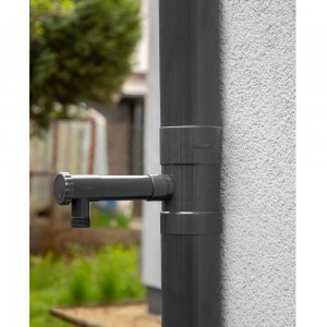 Colector de apa de ploaie, Bradas, plastic, 100mm, grafit