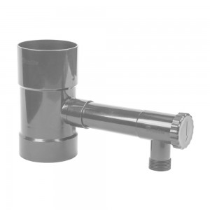 Colector de apa de ploaie, Bradas, plastic, 100mm, gri