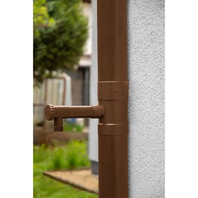 Colector de apa de ploaie, Bradas, plastic, 100mm, maro