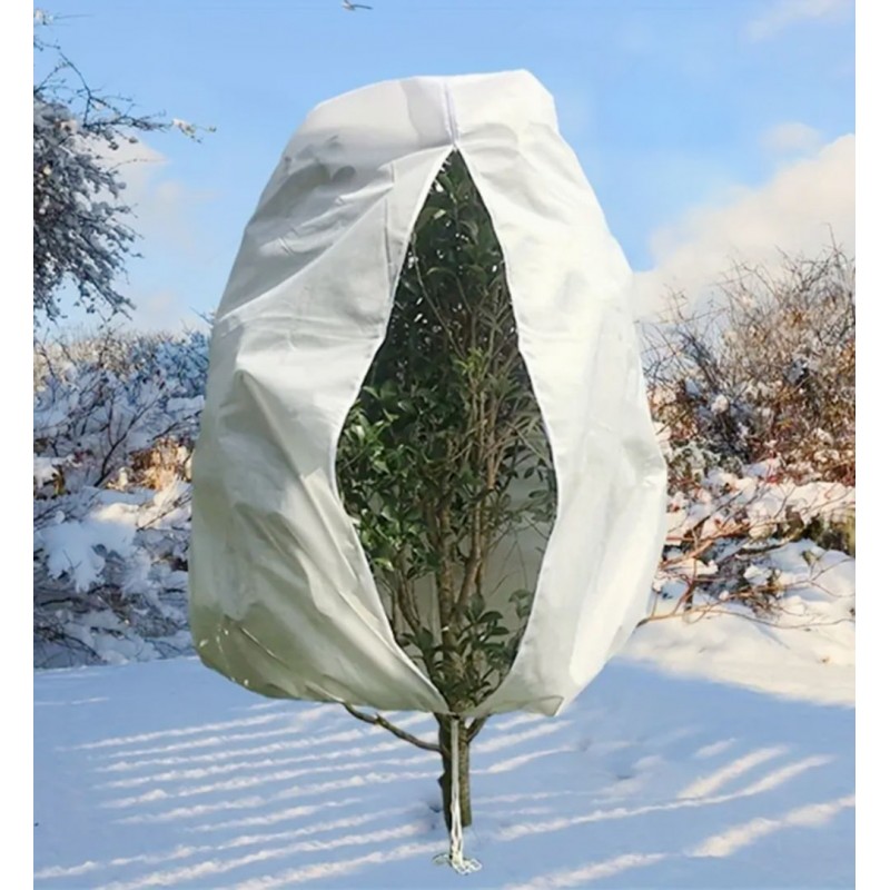 Husă de protecție pentru plante iarna Bradas, cu fermoar, 90 × 150 cm, 50 g/m², albă