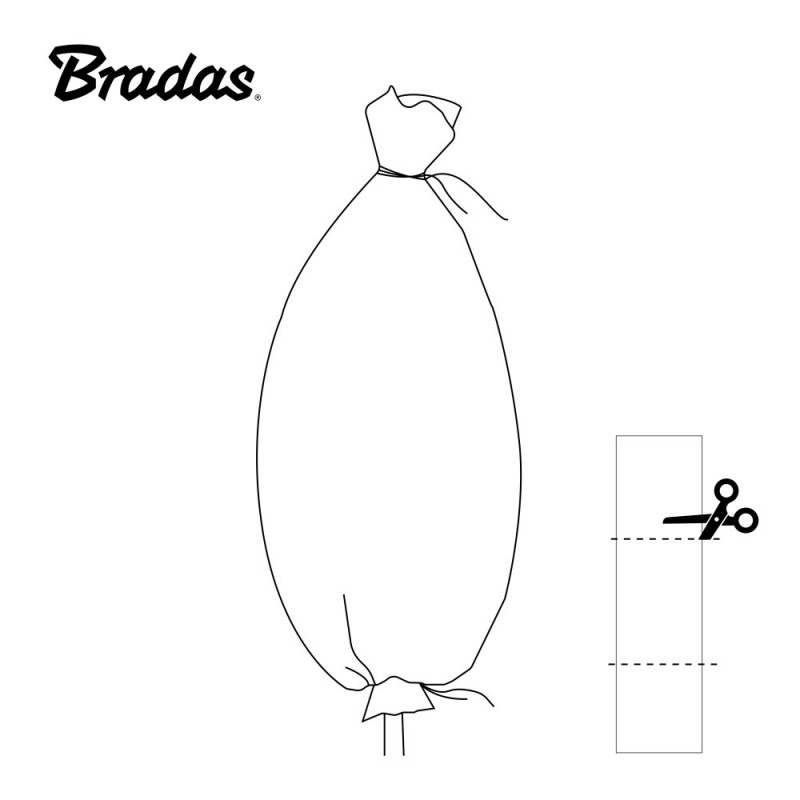 Husă de protecție pentru plante iarna Bradas, 1,2 × 10 m, 50 g/m², albă