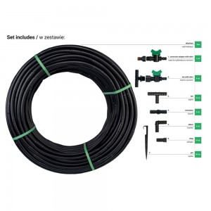 Kit furtun pentru irigare prin picurare, Bradas, Ø 16mm, L 50m