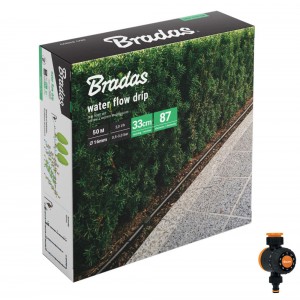 Kit furtun pentru irigare prin picurare cu temporizator, Bradas, Ø 16mm, L 50m