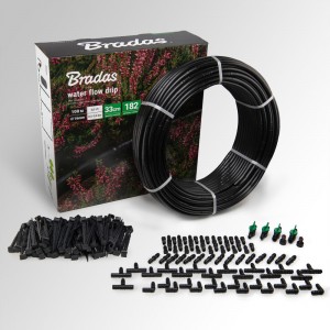 Kit furtun pentru irigare prin picurare, Bradas, Ø 16mm, L 100m