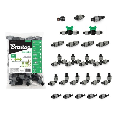 Set cu 24 accesorii pentru banda de picurare de 16 mm
