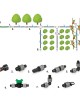 Set cu 24 accesorii pentru banda de picurare de 16 mm