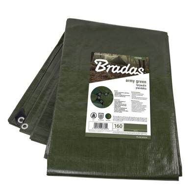 Prelată impermeabilă ARMY GREEN, 160g, 8 × 12m