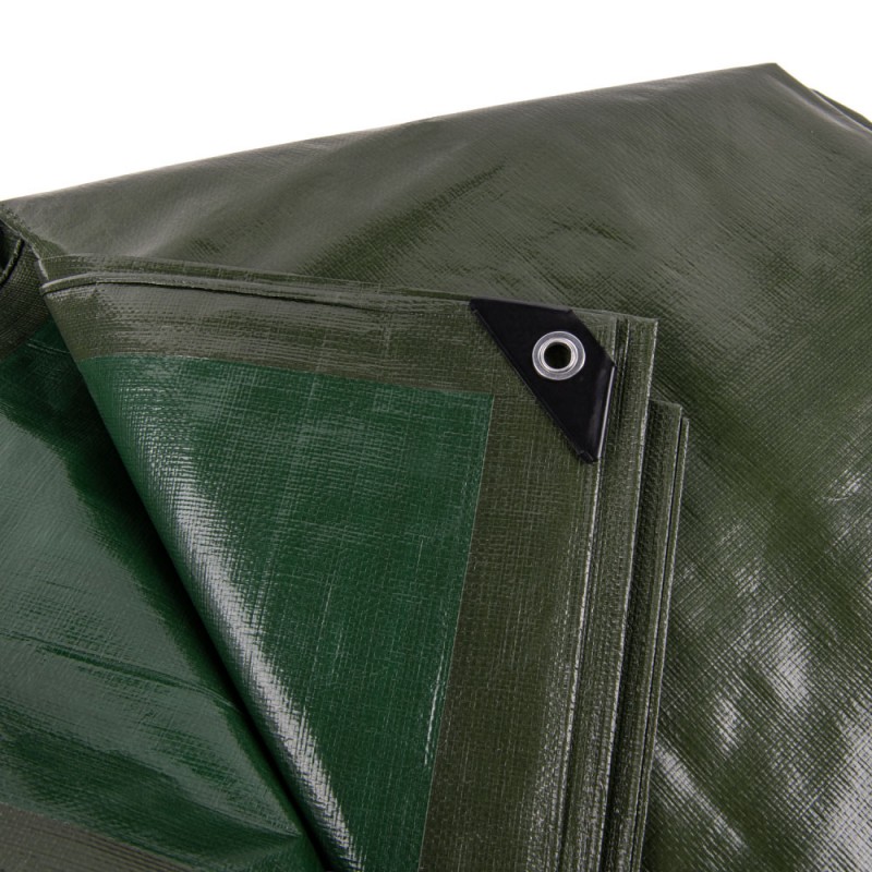Prelată impermeabilă ARMY GREEN, 160g, 10 × 12m