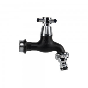 Robinet de grădină Bradas, filet exterior de 3/4" și 3/4", negru