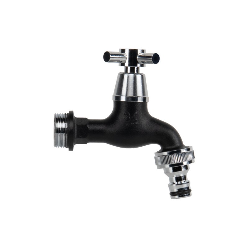 Robinet de grădină Bradas, filet exterior de 3/4" și 3/4", negru