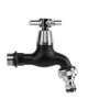 Robinet de grădină Bradas, filet exterior de 1/2" și 3/4", negru