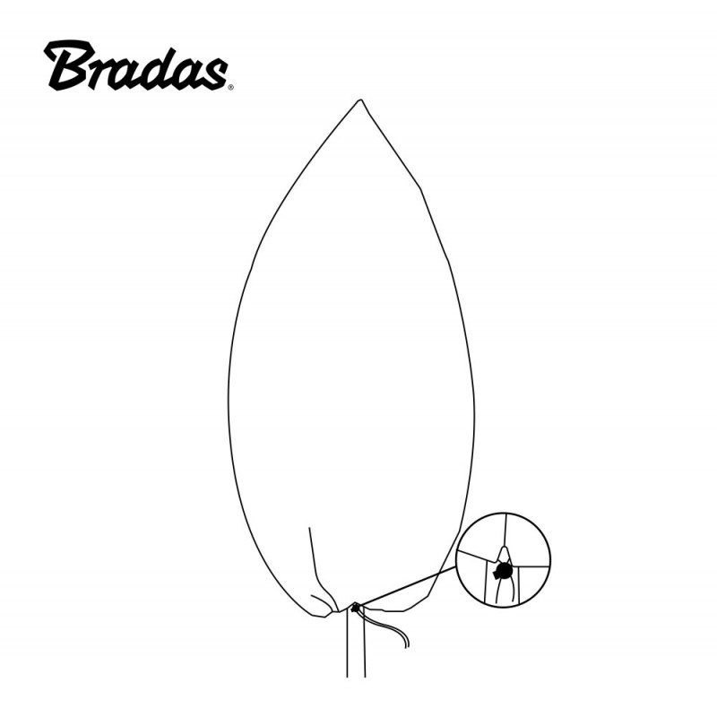 Set 3 huse de protecție pentru plante iarna Bradas, 60 × 80 cm, 50 g/m², albe
