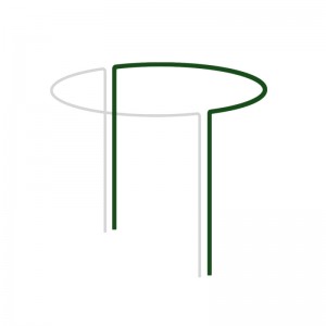 Suport plante grădină, formă semicerc, verde, 100 cm, 1 buc.