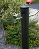 Coloană de apă pentru grădină din aluminiu cu iluminare LED, gri antracit