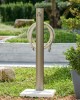 Coloană de apă ovală cu talpă de grădină Colortap, gri