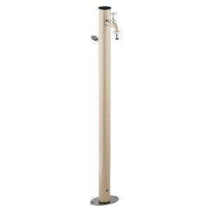 Coloană de apă rotundă cu talpă de grădină Colortap Loop, ivory