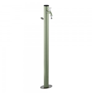 Coloană de apă rotundă cu talpă de grădină Colortap Loop, verde kaki