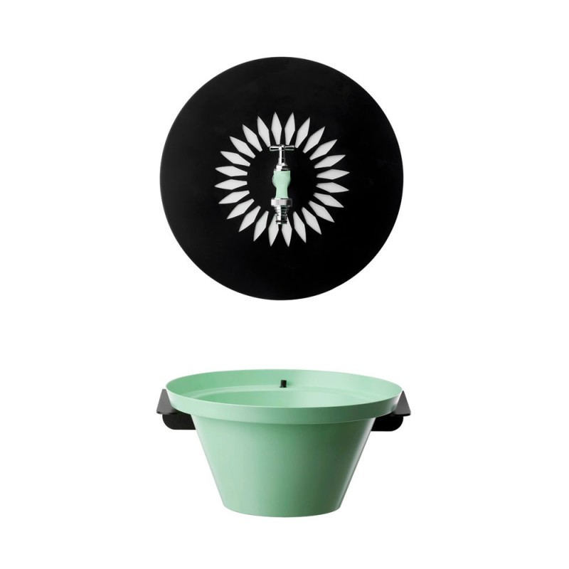 Fântână de perete Daisy, verde salvie