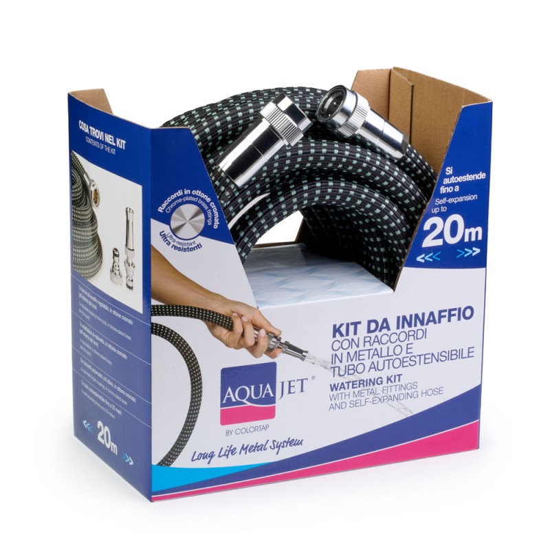 Set furtun extensibil Colortap cu conectori și pistol de stropit