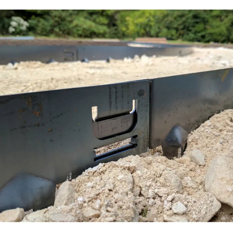 Bordură gazon CORE Edge din oțel, 1m x 10cm, corten