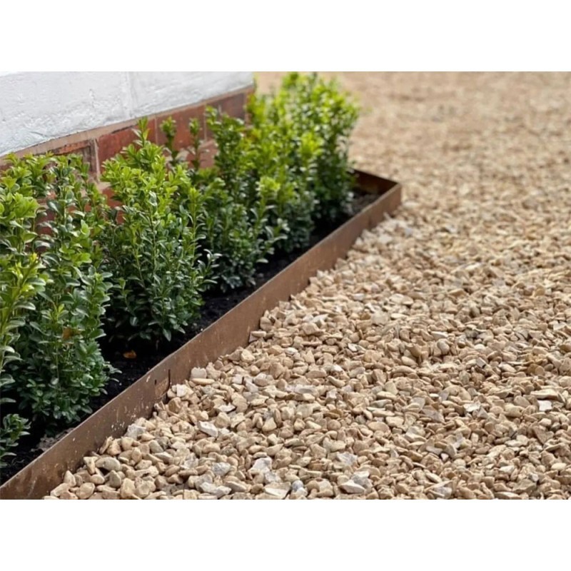Bordură gazon CORE Edge din oțel, 1m x 10cm, corten
