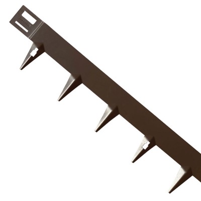 Bordură gazon CORE Edge din oțel, 1m x 6,5cm, maro
