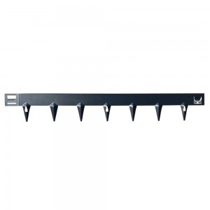 Bordură gazon CORE Edge din oțel, 1m x 6,5cm, negru