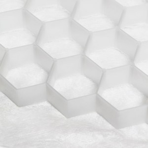 ECCOgravel Covoare de pietriș, 2 cm, alb, 160 x 120 cm