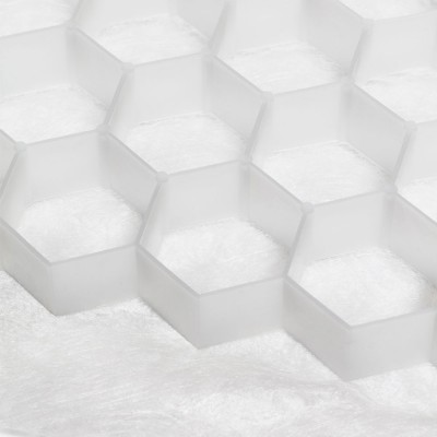 ECCOgravel Covoare de pietriș, 3 cm, alb, 160 x 120 cm