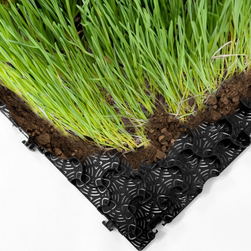 Pavaj ecologic HDPE Ecco Multidal, negru, 113 x 78 cm