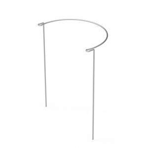 Suport plante grădină, formă semicerc, gri, 50 cm, 1 buc.