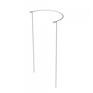 Suport plante grădină, formă semicerc, gri, 75 cm, 1 buc.