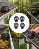 Parafrunzar pentru scurgere jgheab, 90-125 mm, plastic, negru, GardenPlus, 4 buc.